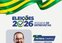 Grande Rio FM 100,7 entrevista nesta quarta (15) o candidato à Camara dos Deputados Patrick Campos (PT) no Nossa Voz